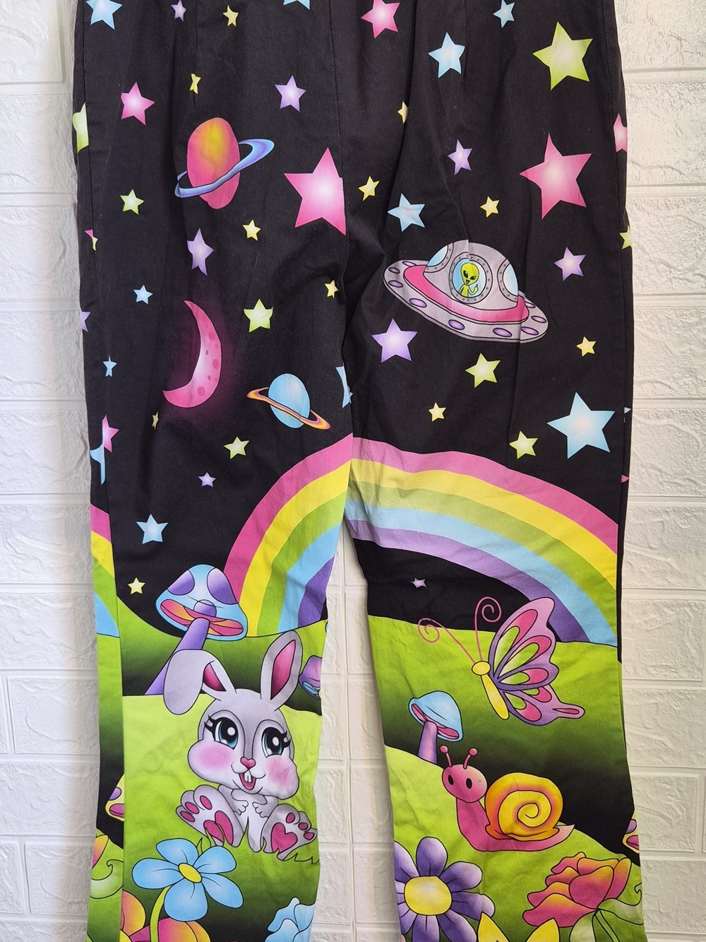 Current Mood Dolls Kill Happy Planet Pants Alien Rabbits Bright Neons Size Xl
